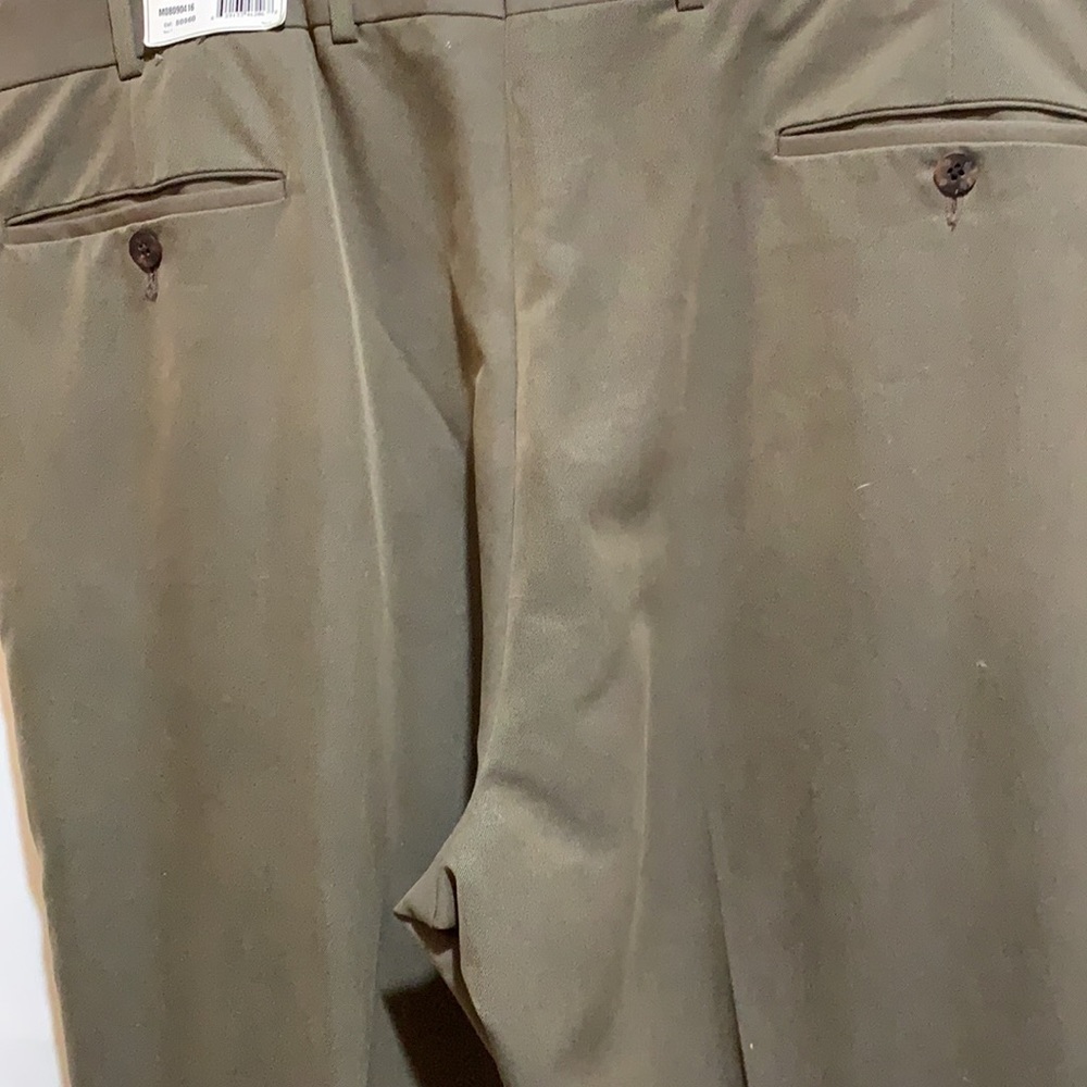 NEIMAN MARCUS DESIGNER COLLECTION PANTS 42 TAUPE - Picture 8 of 11